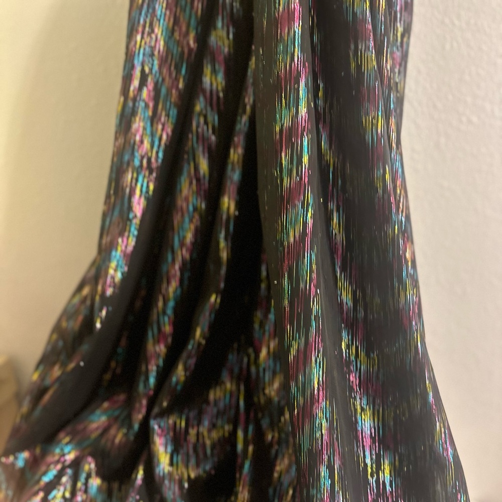 Aidan by Aidan Mattox Black Dress with Metalic Colors - Picture 12 of 15